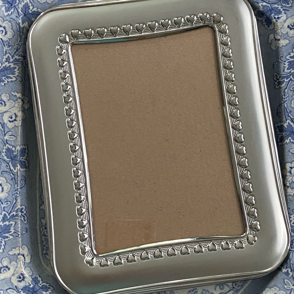 Silver Photo Frame with Bubble Hearts